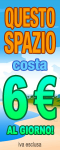 Questo spazio costa 6 euro al giorno